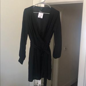 Black wrap dress